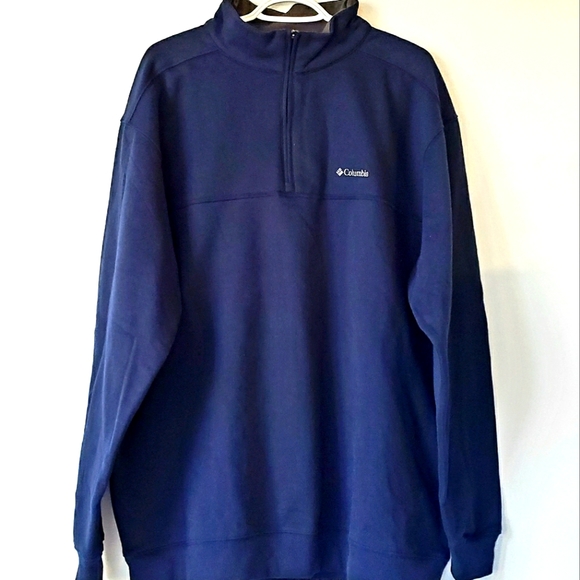 NWOT Mens Columbia Hart ll Half Zip Jacket XXL- Navy Blue - Picture 4 of 10